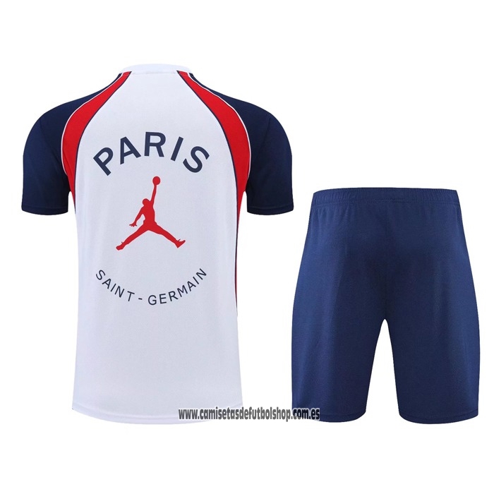 Chandal del Paris Saint-Germain Jordan 22-23 Manga Corta Blanco - Pantalon Corto